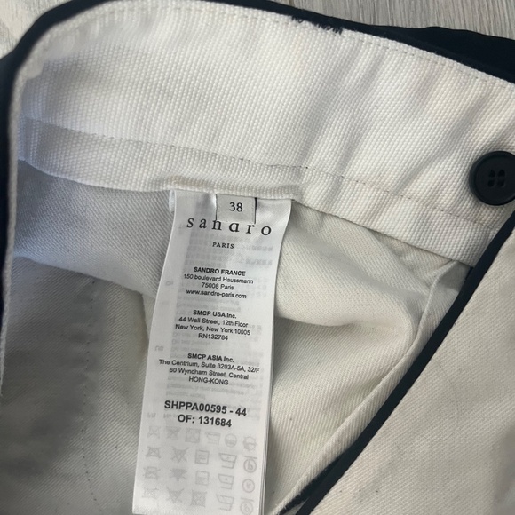 Sandro Paris Men cool wool trousers dark navy - Picture 3 of 5